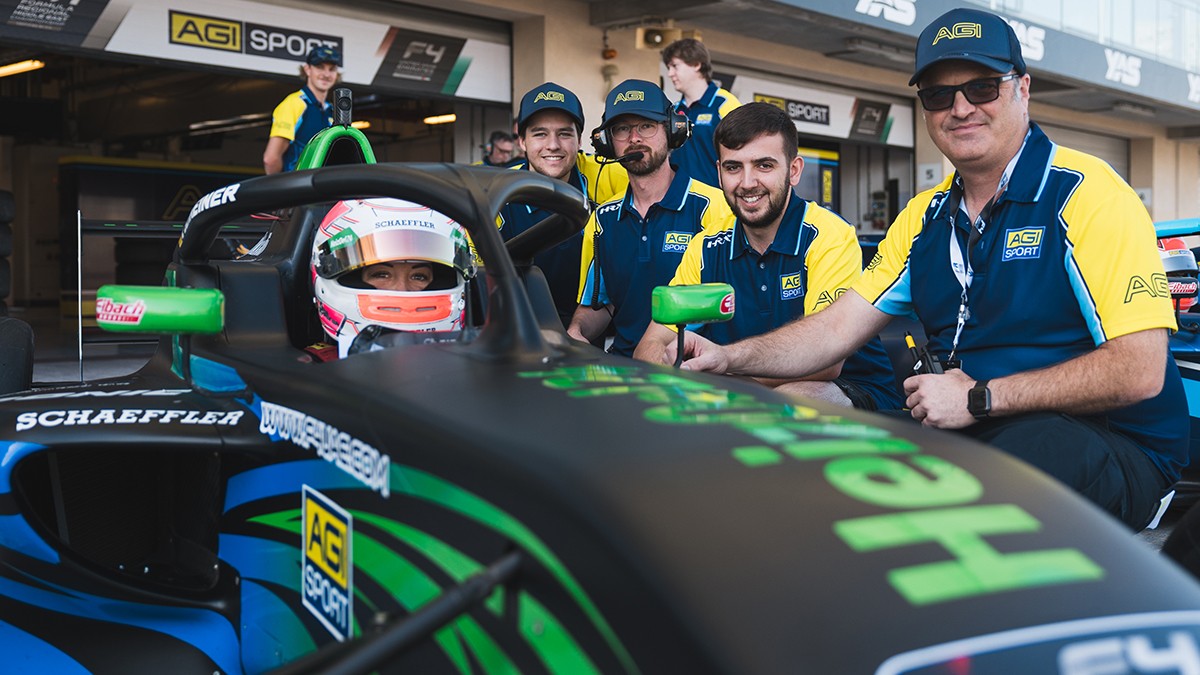Carrie Schreiner celebrated her first win in the F1 Academy in her debut season.