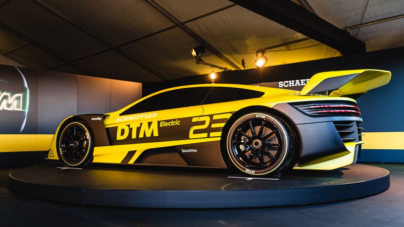 The DTM Electric Design Model is an indication of what the cars will look like in an electric touring car series in the future.