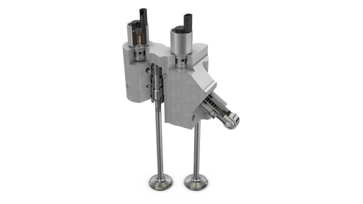 Figure 5: Section through an electrohydraulic adjustment system for a commercial vehicle valve train