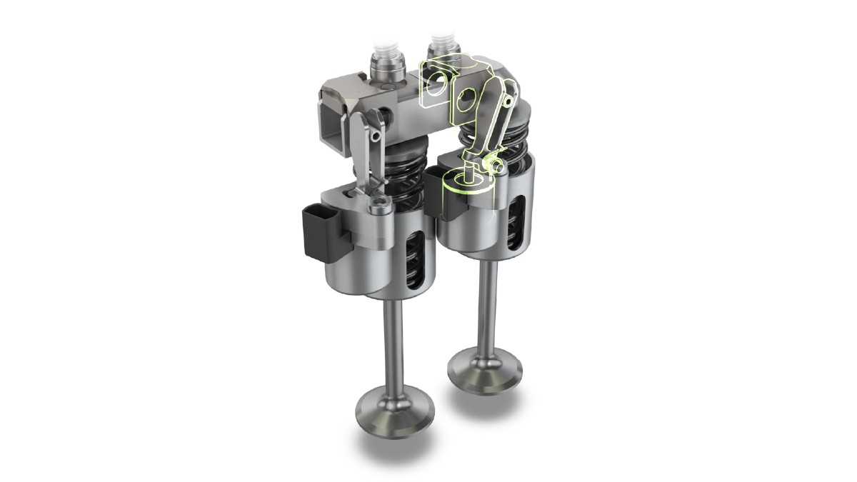 Figure 6: Realization of an idle stroke with an electromechanically switchable valve bridge