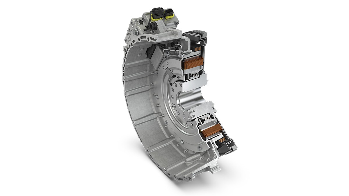 Figure 8: P1 hybrid module for installation in heavy commercial vehicles with integrated power electronics