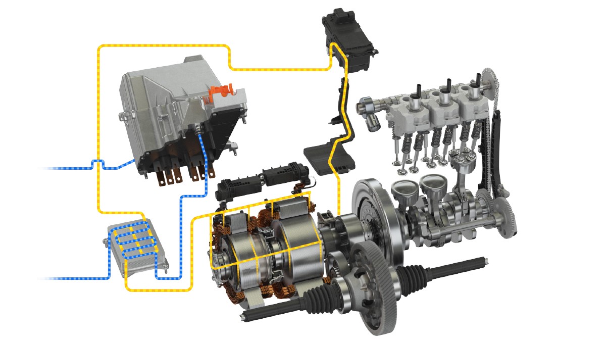 Figure 6: Stepped cooling concept on the Schaeffler hybrid transmission