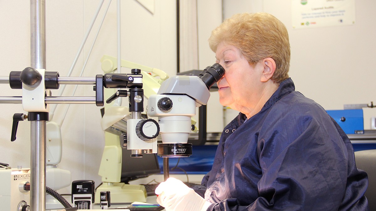 At Danbury, aerospace bearings are inspected and repaired.
